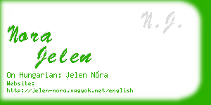 nora jelen business card