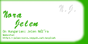 nora jelen business card